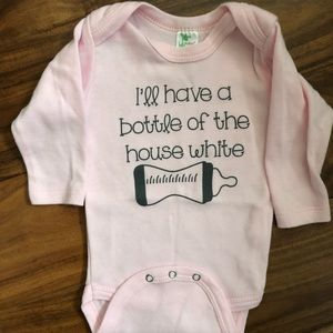 Pink long sleeve onesie 0-3m